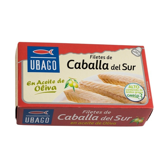 Ubago Filetes De Caballa Del Sur En Aceite De Olive Omega3 85g