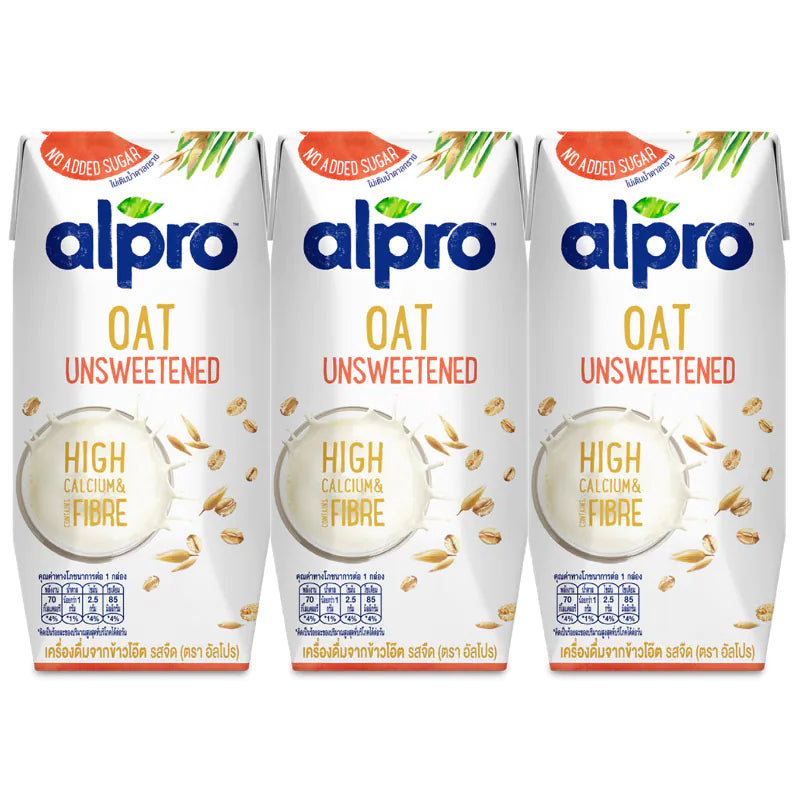 Alpro Oat UHT Unsweet 180ml. Pack 3