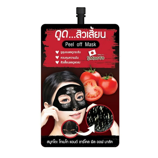 Smooto Tomato & Charcoal Peel off Mask 10g