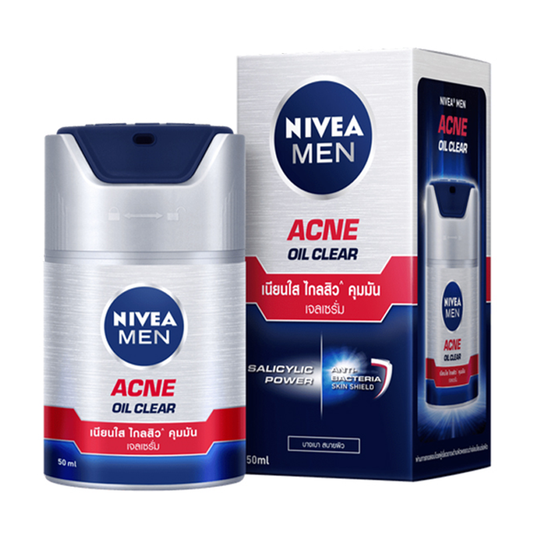 Nivea Men Acne oil Clear Smooth, clear, oil control Salicylic power Anti Bacteria Skin shield Serum 50ml