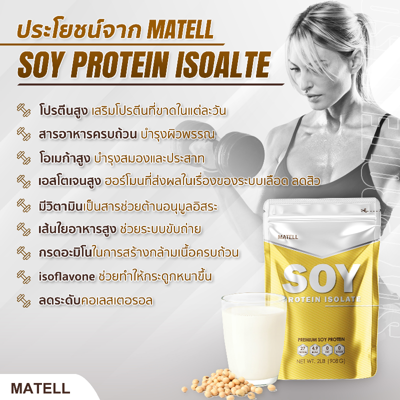 MATELL SOY PROTIEN ISOLATE PREMIUM SOY PROTIEN NET WT  908g