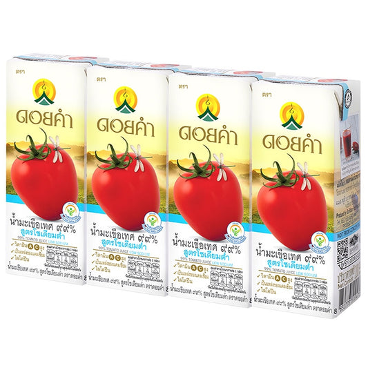 Doi Kham 99% Tomato Juice Low Sodium 200ml x4pcs