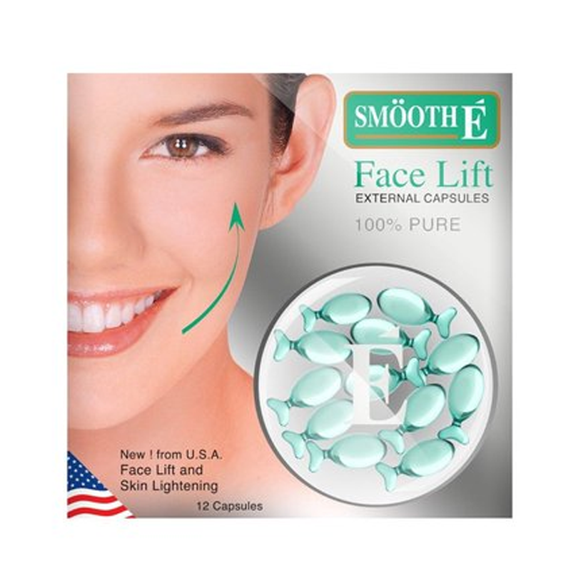 Smooth E Face Lift External Capsules ບໍລິສຸດ 100% 12 ແຄບຊູນ