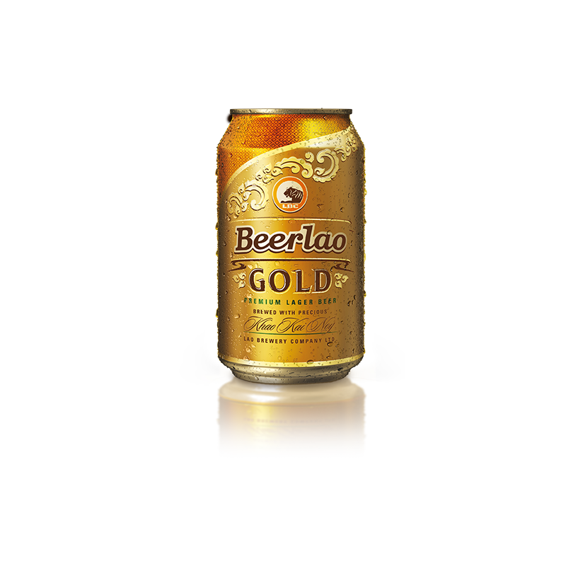 Beerlao Gold 330ml can CHILLED