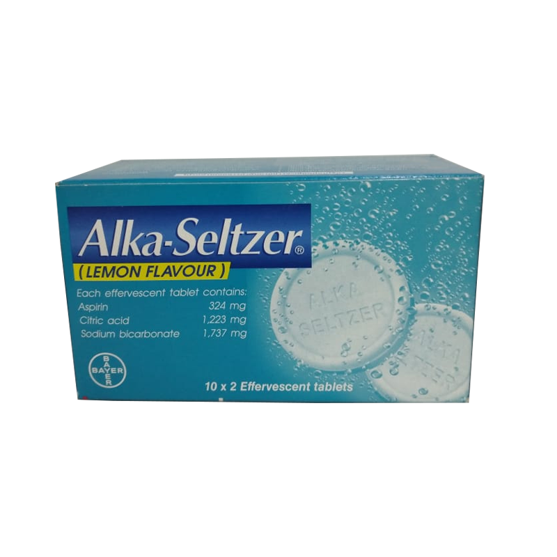 Alka-Seltzer Lemon Flavor 10x2 ເມັດ Effervescent