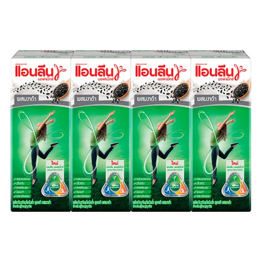 ນົມໄຂມັນຕຳ່ Anlene MovMax Black Sesame UHT Low Fat Milk 180ml Pack of 4boxes