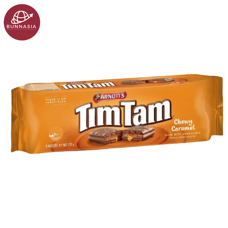 Arnott's Tim Tam Chocolate Biscuits Chewy Caramel Flavour 175g