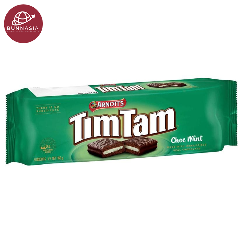 Arnott's Tim Tam Chocolate Choc Mint Flavor 160g 