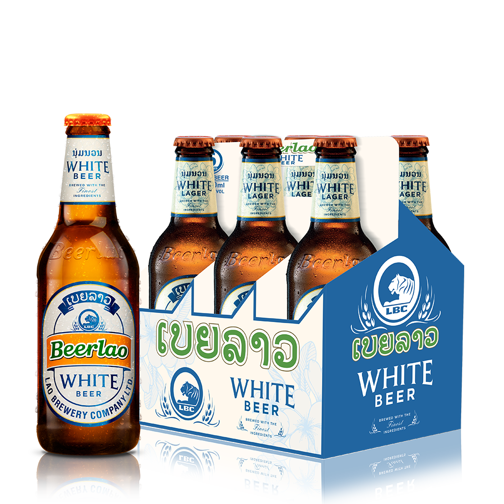 Beerlao White 330ml bottle Pack 6 Bottle