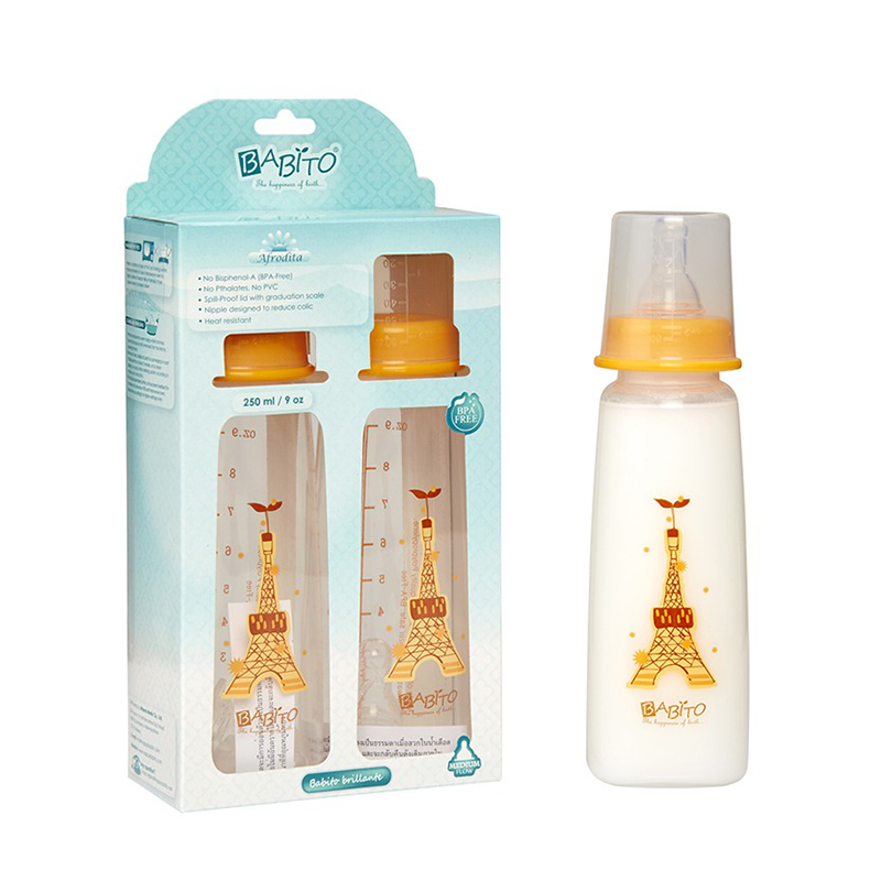 Babito BPA-Free Baby Feeding Bottle, Afrodita 250ml / 9 Oz 3-6 Months