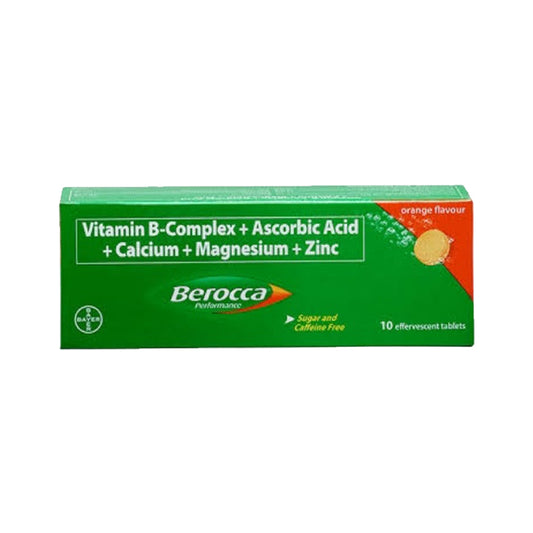 Berocca Performance Orange flavour boxes of 10 effervescent tablets