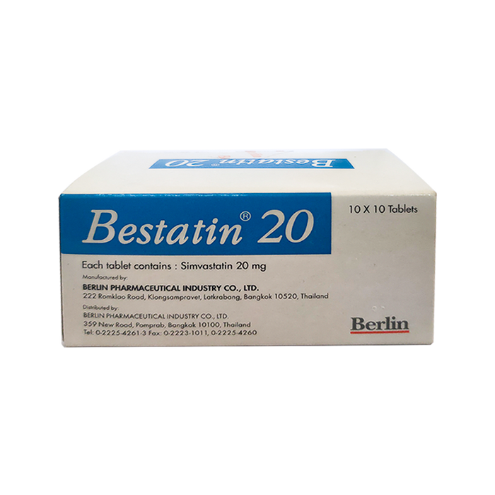 Bestatin Simvastatin 20 mg ກ່ອງ 100 ເມັດ