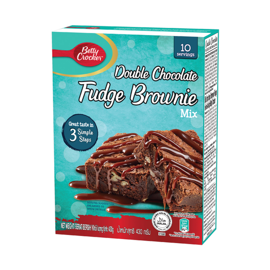 Betty Crocker Double Chocolate Fudge Brownie Mix 430g