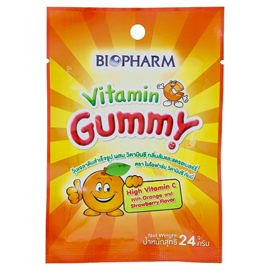 Biopharm Vitamin C Gummy Orange and Strawberry Flavour Gummy Jelly with Vitamin C Size 24g