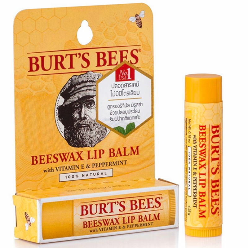 Burt's Bees Beeswax Lip Balm 4 Pieces Pack - VitaminLife