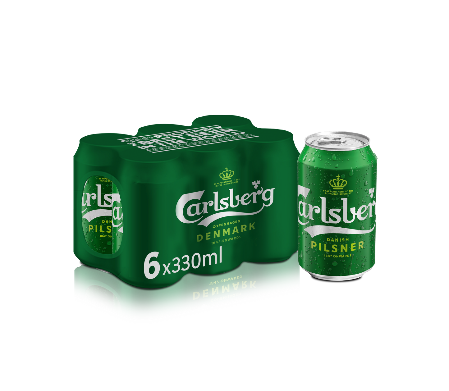 Carlsberg 330ml can Pack 6 cans