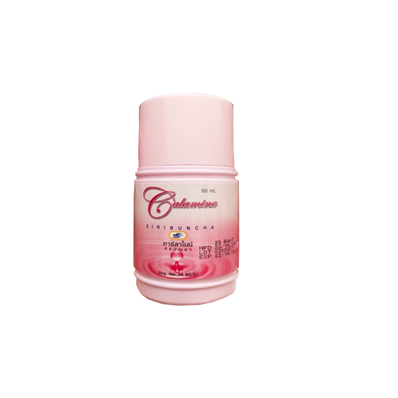 Calamine Lotion Siribuncha ສໍາລັບຜື່ນແລະອາການຄັນ 60ml