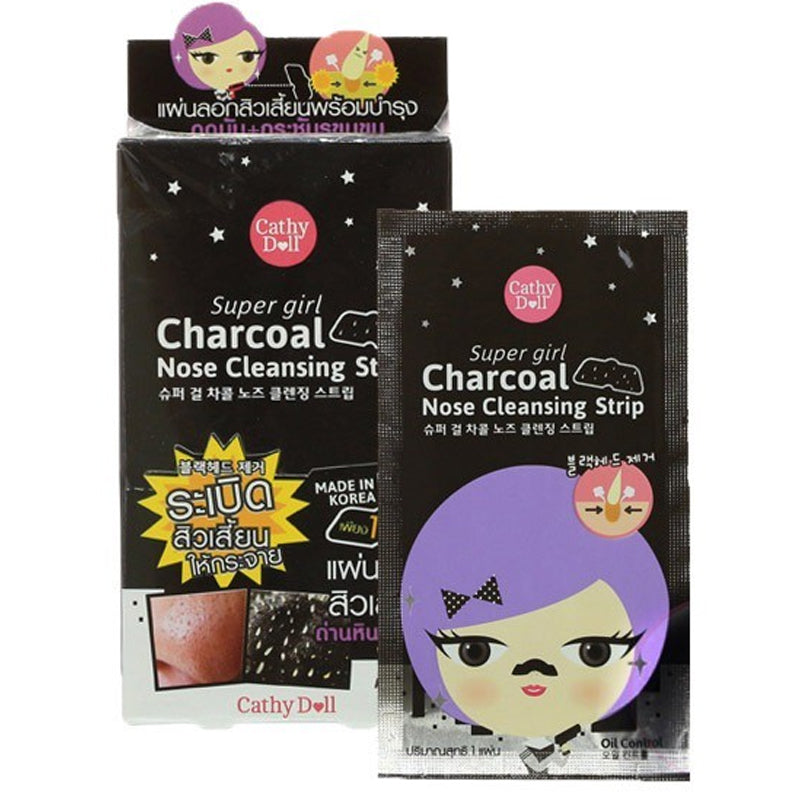 Cathy Doll Super Girl Charcoal Nose Cleansing Strip 6g pack12