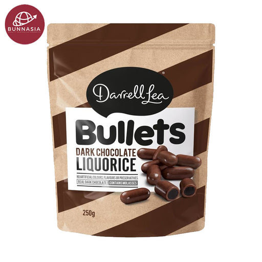 Darrell Lea Bullets Dark Chocolate Liquorice 250g