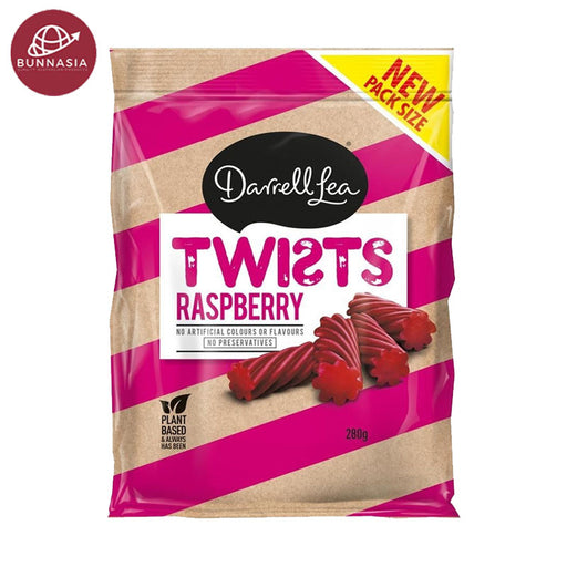 Darrell Lea Twists Raspberry 280g