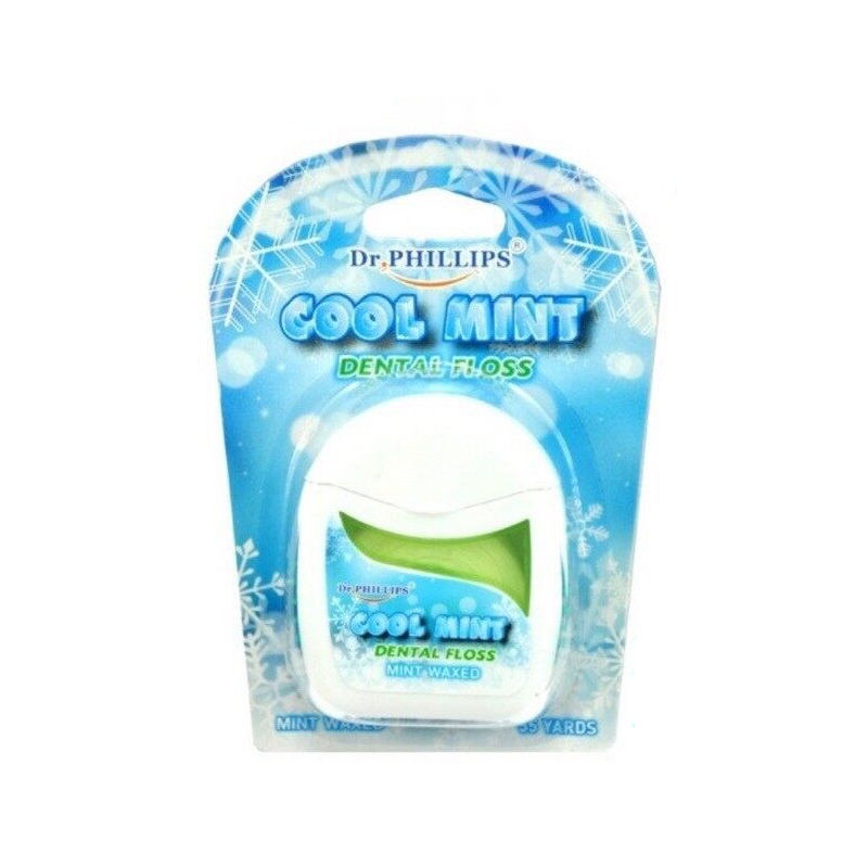 Dr. Phillips Dental Floss Cool Mint Wax 55 yards