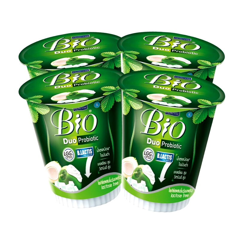 ດັດຊີ Bio Duo Probiotic ໂຍເກີດລົດໝາກພ້າວ ສູດນ້ຳຕານນ້ອຍ ໄຂມັນຕ່ຳ 
135ກຮາມ ແພັກ 4ກ່ອງ