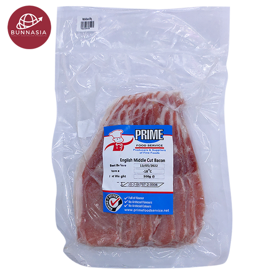 Frozen Middle Bacon Size 500g Per pack