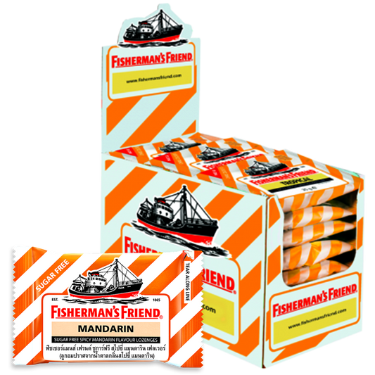 Fisherman’s Friend Sugar free Spicy Mandarin Flavour Lozenges  25g pack of 24 pieces