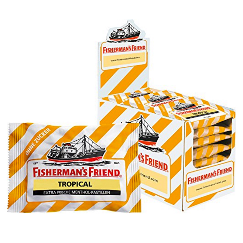 Fisherman's Friend Sugar free Tropical Extra Frische Menthol - Pastillen 25g ຊອງ 24 ປ່ຽງ