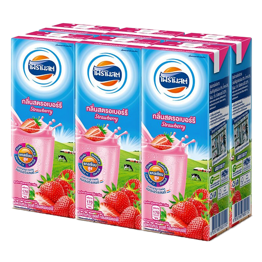 Foremost UHT Milk Strawberry Flavoured 225ml Pack of 6 boxes