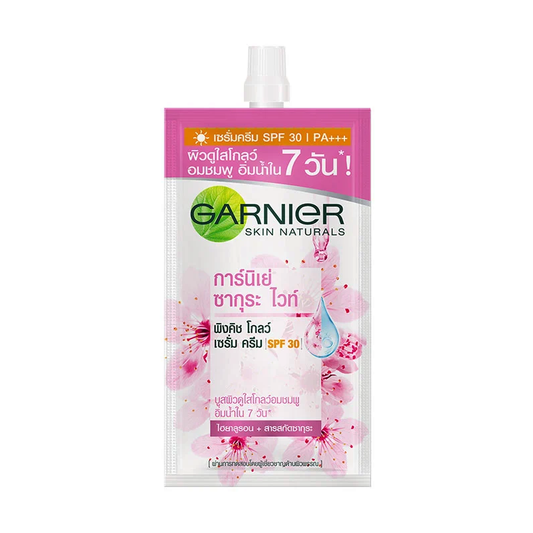 Garnier Sakura White Pinkish Glow Serum Cream SPF 30 PA+++ 7 ມລ