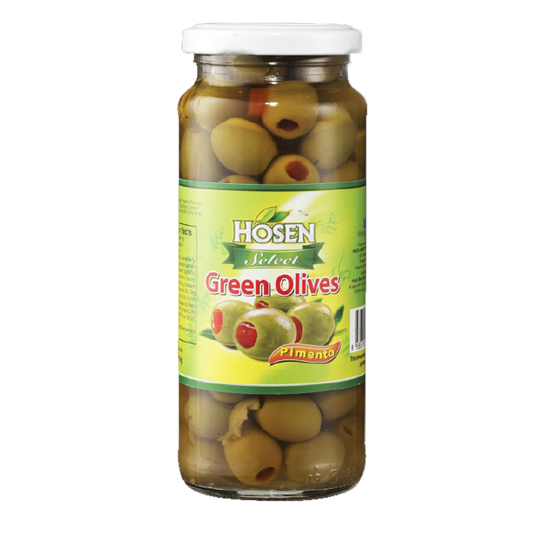 HOSEN GREEN OLIVES PIMENTO 340g