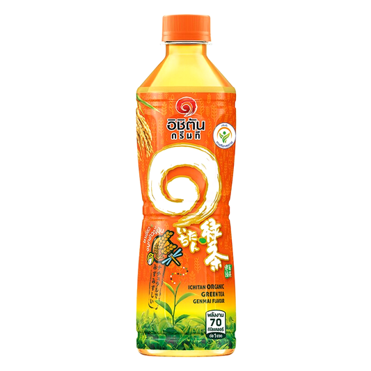 Ichitan Green Tea Genmai Flavoured Organic Green Tea with Japanese Germ Rice Extract Size 420ml