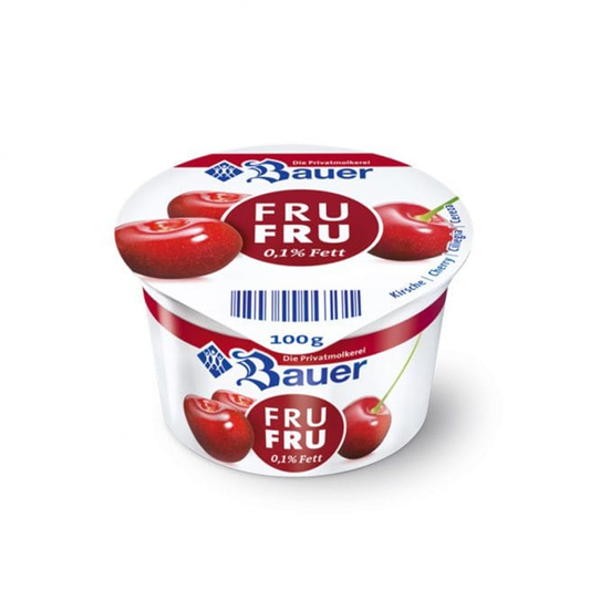 Bauer Fru Fru Cherry UHT Yoghurt 100g