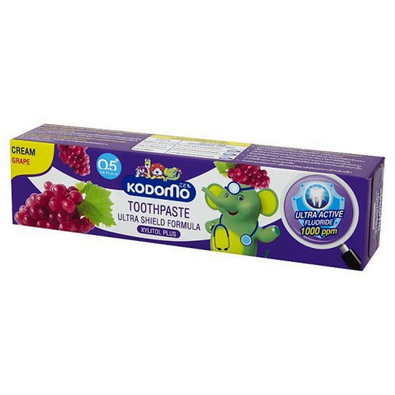 Kodomo Xylitol Plus Cream Toothpaste Ultra Shield Grape Flavor 65g