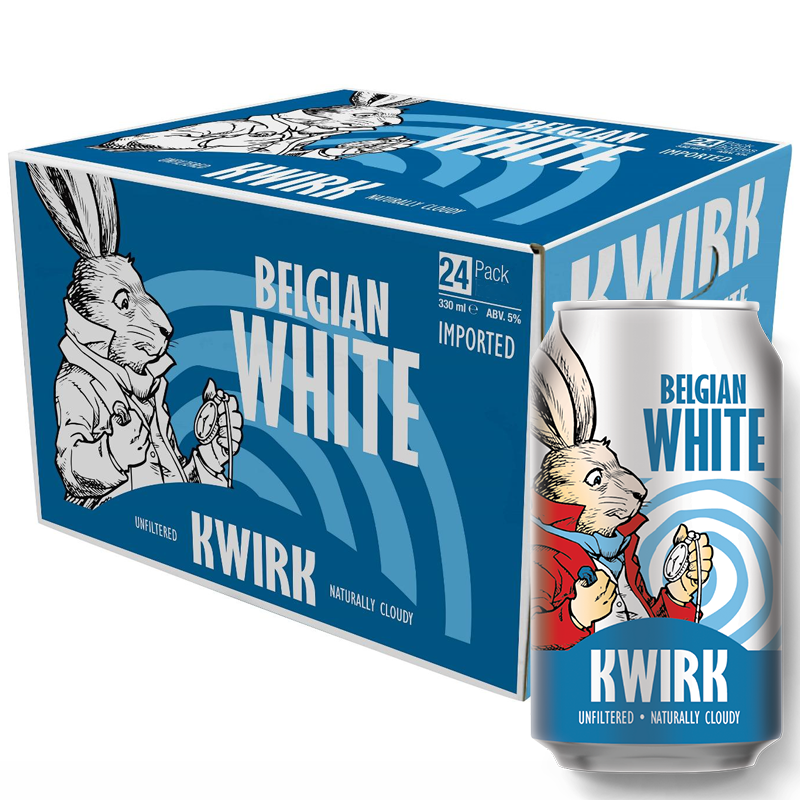 Kwirk Belgian White Beer 330ml Boxes of 24 Cans