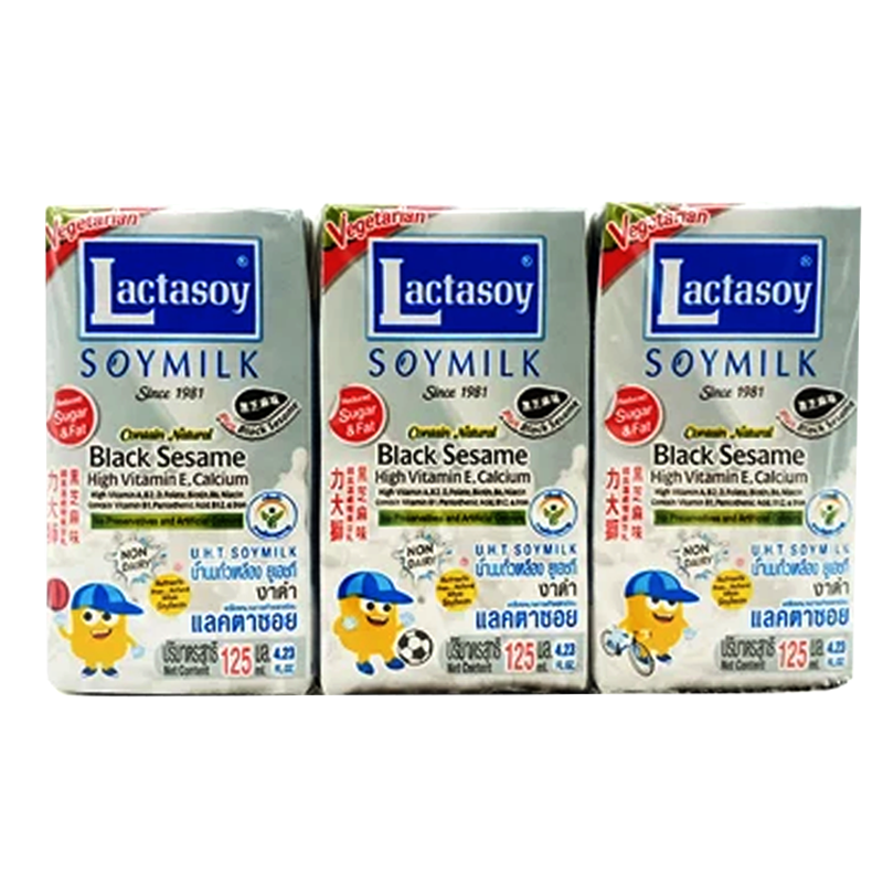 Lactasoy UHT Black Sesame 125ml Pack of 6boxes