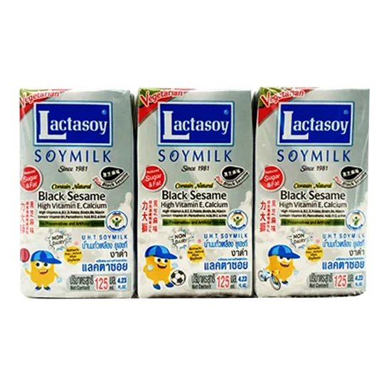 Lactasoy UHT Black Sesame 125ml Pack of 6boxes