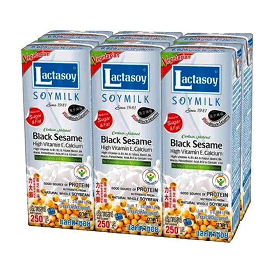 Lactasoy UHT Black Sesame Soymilk 250ml Pack of 6boxes