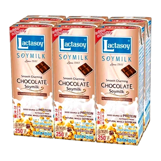 Lactasoy UHT Chocolate Soy Milk 250ml pack of 6boxes