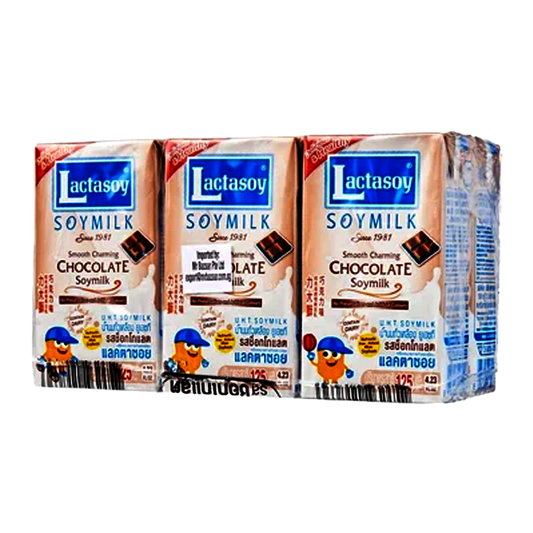 Lactasoy UHT Chocolate Soy milk 125ml  Pack of 6boxes