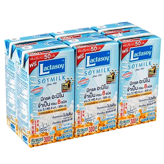 Lactasoy UHT soy milk Original Classic 300ml Pack of 6Pcs