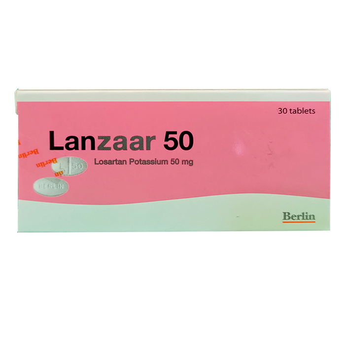 Lanzaar 50 Losartan Potassium 50 mg boxes of 30 tablets