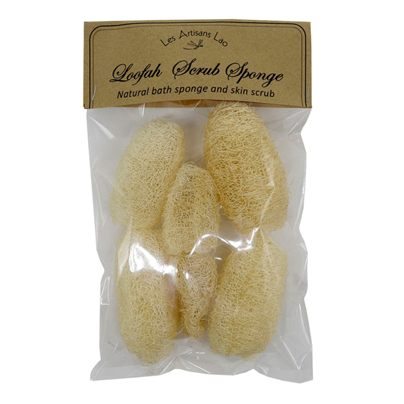 Les Artisans Lao Loofah Scrub Sponge ( Small ) Pack 5 pcs