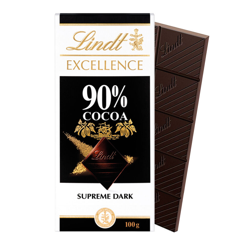 Lindt EXCELLENCE 90% COCOA SUPER DARK Chocolates 100G