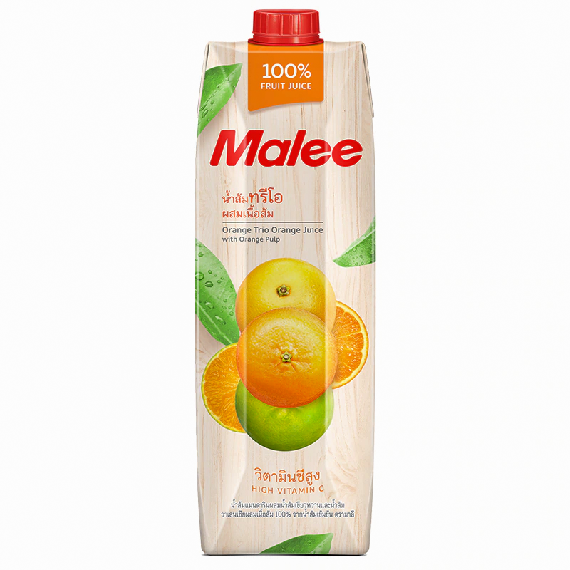 Malee Orange Trio Orange Juice with Orange Pulp 1L