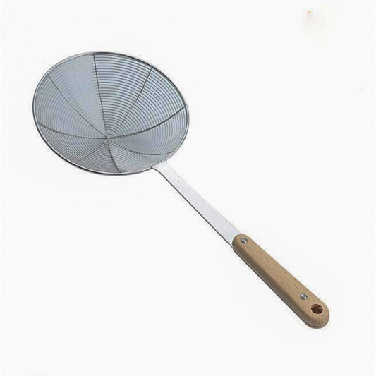 Mashaerdi Kitchenware Stainless steel wire strainer with wooden handle No.057