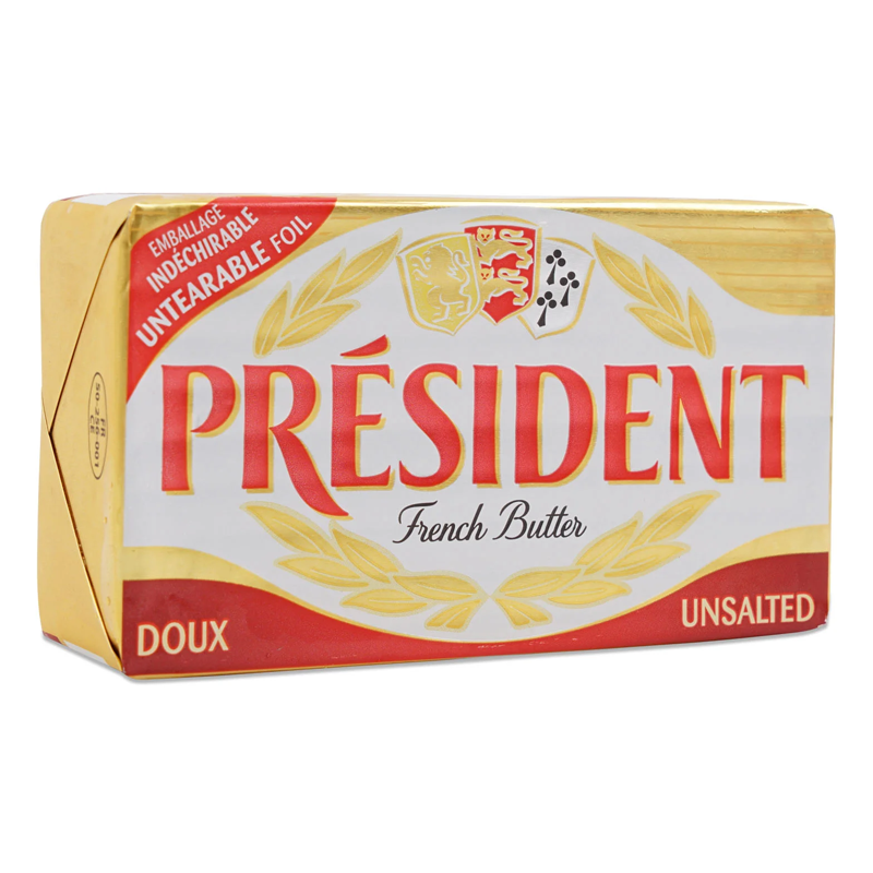 PRESIDENT BUTTER UNSALTED 200g-250g