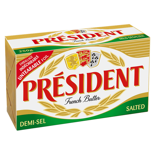 ເນີຍເຄັມ PRESIDENT BUTTER SALTED 250G