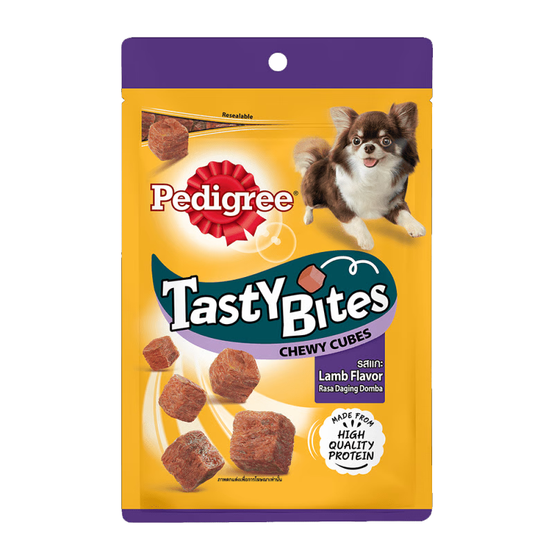 Pedigree Tasty Bites Chewy Cubes Lamb Flavor 60g